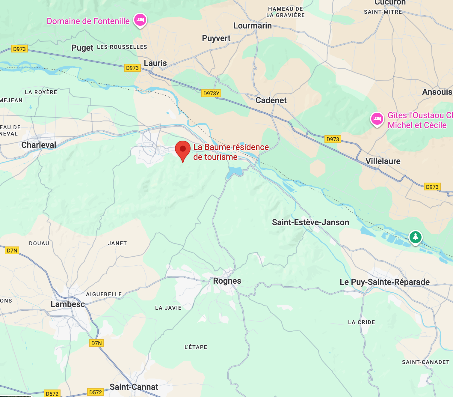 Google map de la baume village vacances à la roque d'anthéron Google map de la baume village vacances à la roque d'anthéron